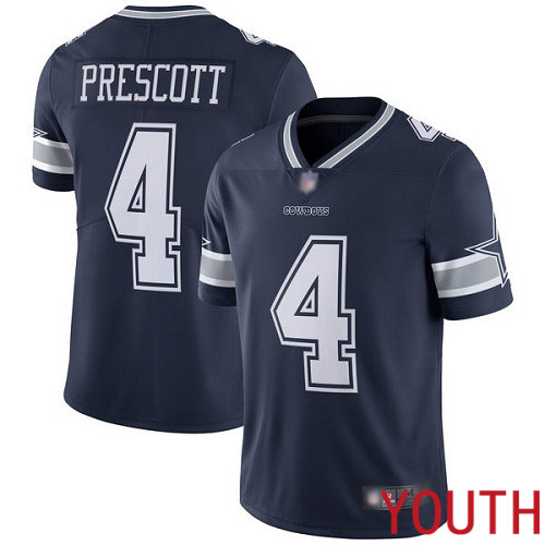 Youth Dallas Cowboys Limited Navy Blue Dak Prescott Home #4 Vapor Untouchable NFL Jersey->women nfl jersey->Women Jersey